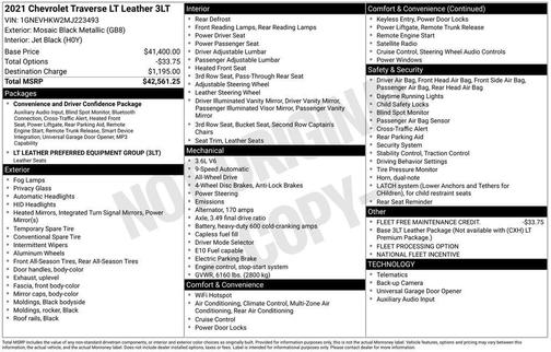 2021 Chevrolet Traverse LT Leather