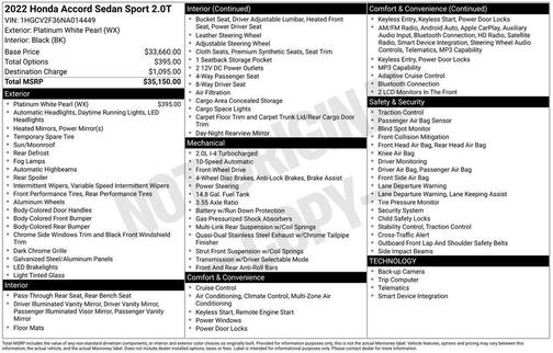 2022 Honda Accord Sport 1.5T