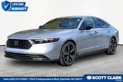 Solar Silver Metallic 2025 Honda Accord Hybrid Sport