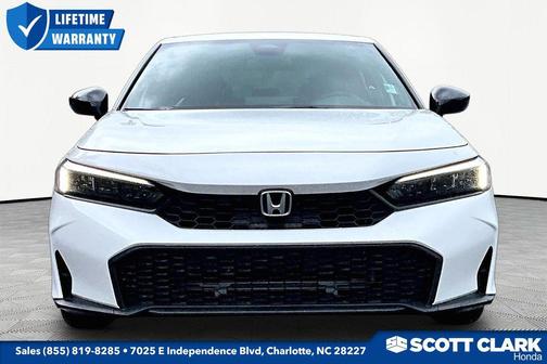 Platinum White Pearl 2025 Honda Civic Sport