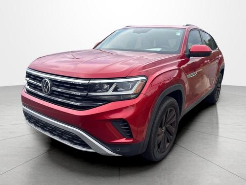 Aurora Red Metallic 2021 Volkswagen Atlas Cross Sport 3.6L V6 SE w/Technology