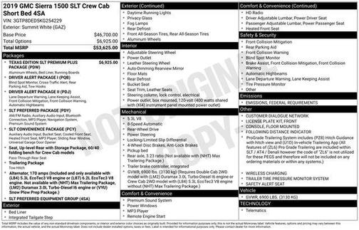 2019 GMC Sierra 1500 SLT