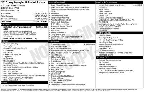 2020 Jeep Wrangler Unlimited Sahara