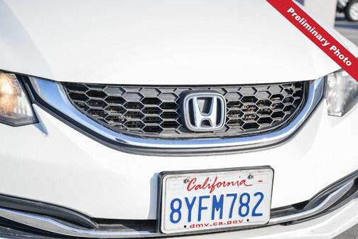 White 2015 Honda Civic LX