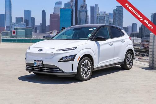Lunar White 2022 Hyundai KONA EV SEL