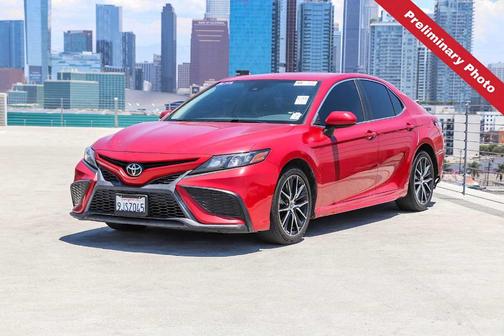 Red 2021 Toyota Camry SE