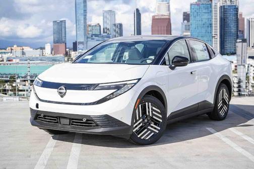 White / Black 2026 Nissan Leaf SV+