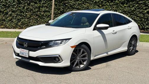 Pearl White 2021 Honda Civic EX-L