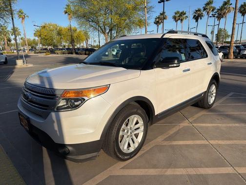 White Platinum Metallic Tri-Coat 2015 Ford Explorer XLT