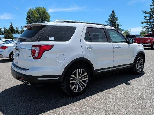 White Platinum Metallic Tri-Coat 2018 Ford Explorer Platinum