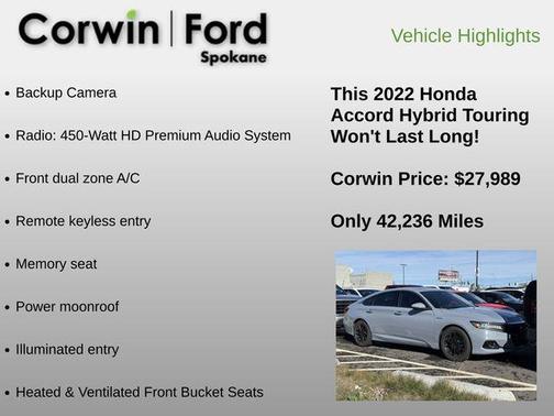 2022 Honda Accord Hybrid Touring