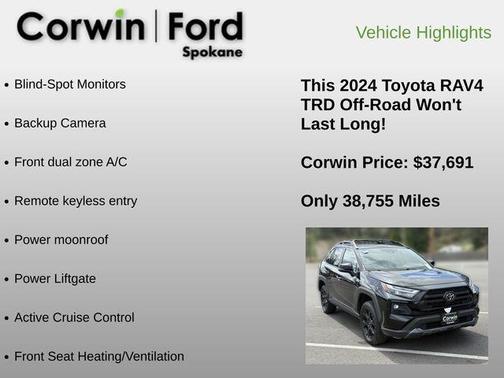 Midnight Black Metallic 2024 Toyota RAV4 TRD Off Road