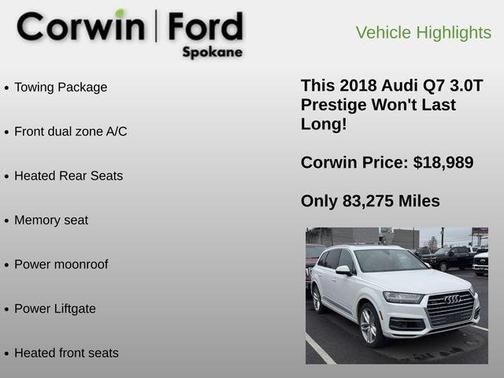 2018 Audi Q7 3.0T Prestige
