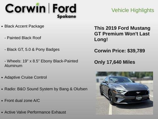 Magnetic Metallic 2019 Ford Mustang GT Premium