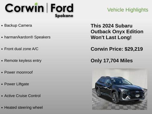 Crystal Black Silica 2024 Subaru Outback Onyx Edition