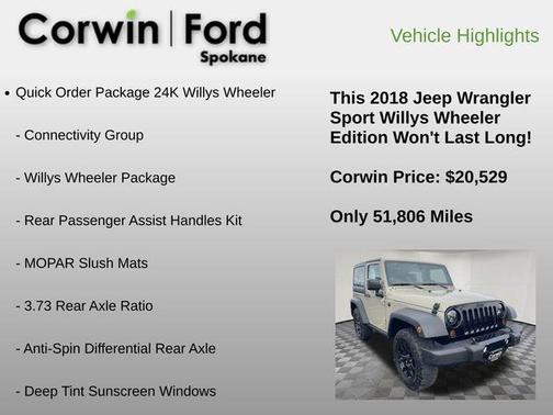 2018 Jeep Wrangler JK Sport