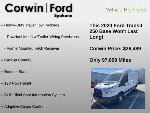 Oxford White 2020 Ford Transit-250 Base