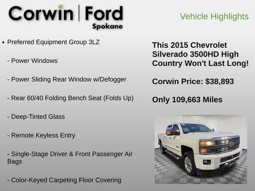 2015 Chevrolet Silverado 3500 High Country