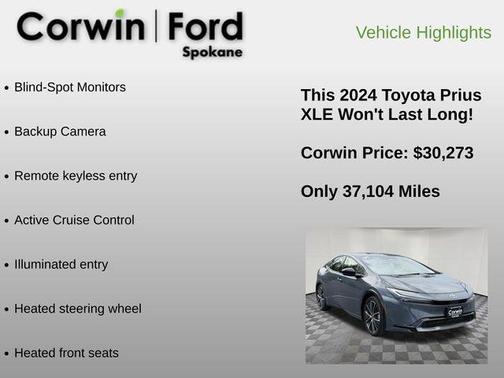 Gray 2024 Toyota Prius XLE