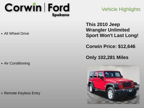 2010 Jeep Wrangler Unlimited Sport