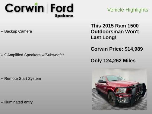 Deep Cherry Red Crystal Pearlcoat 2015 RAM 1500 SLT