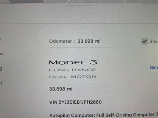 2018 Tesla Model 3 Long Range