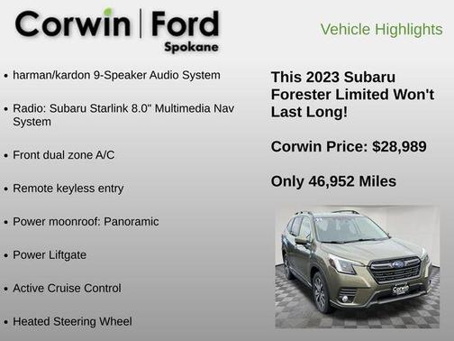 Autumn Green Metallic 2023 Subaru Forester Limited