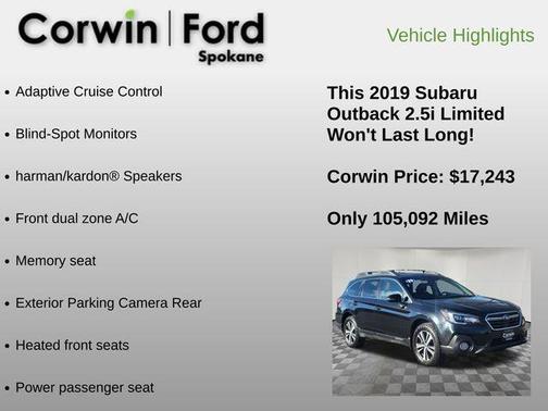 2019 Subaru Outback 2.5i Limited