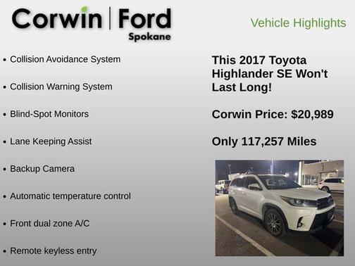 2017 Toyota Highlander SE