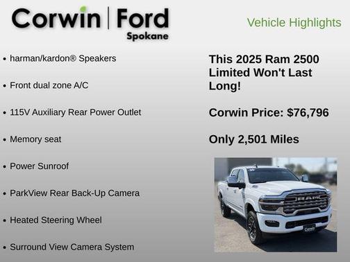 Bright White Clearcoat 2025 RAM 2500 Limited