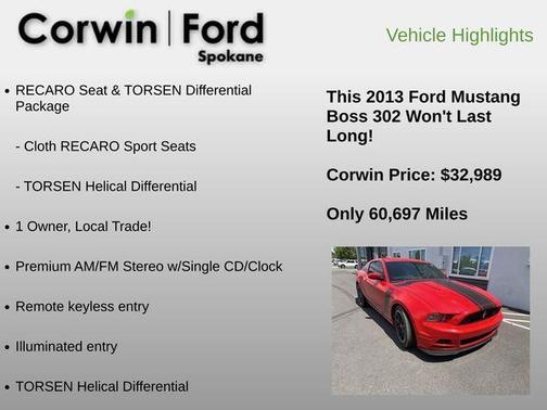 Race Red 2013 Ford Mustang Boss 302