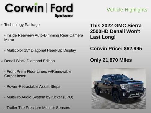Ebony Twilight Metallic 2022 GMC Sierra 2500 Denali
