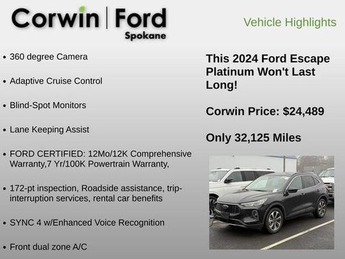 2024 Ford Escape Platinum