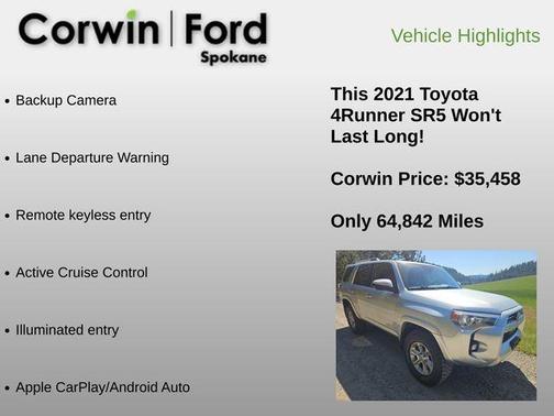 Classic Silver Metallic 2021 Toyota 4Runner SR5