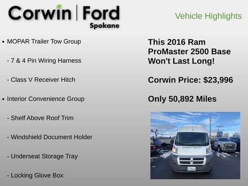 2016 RAM ProMaster 2500 High Roof