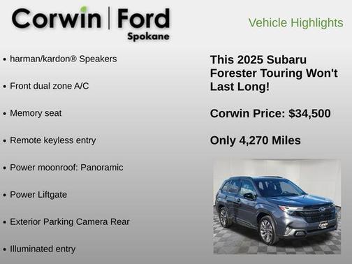 Magnetite Gray Metallic 2025 Subaru Forester Touring