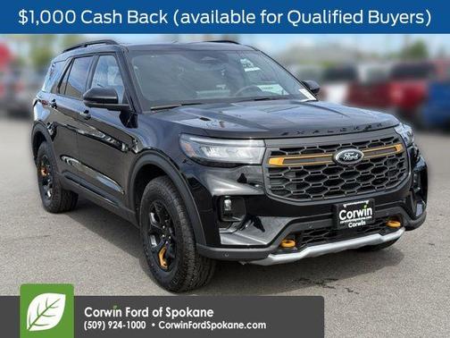 Agate Black Metallic 2026 Ford Explorer Tremor