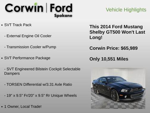Black 2014 Ford Shelby GT500 Base
