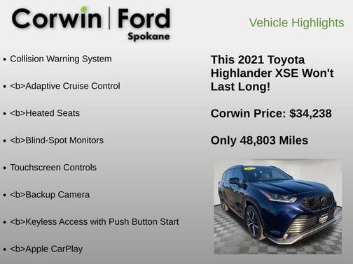 2021 Toyota Highlander XSE