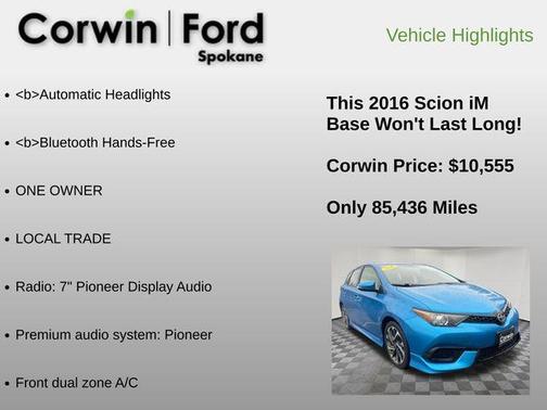 2016 Scion iM Base