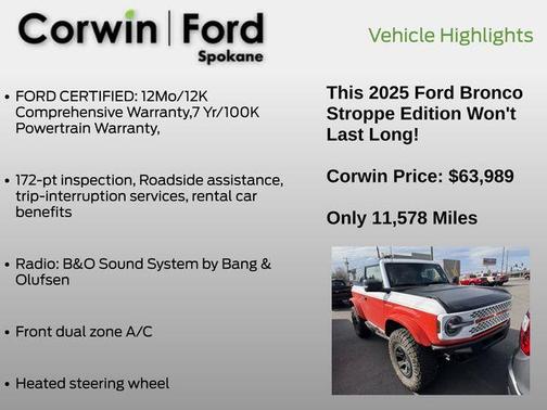 Oxford White 2025 Ford Bronco Stroppe Edition