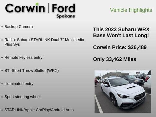 Ceramic White 2023 Subaru WRX Base