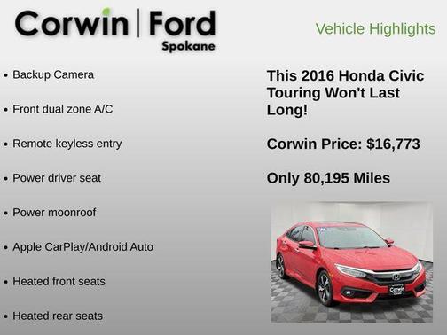Rallye Red 2016 Honda Civic Touring
