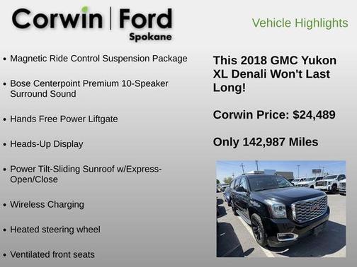 Onyx Black 2018 GMC Yukon XL Denali