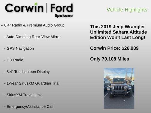 2019 Jeep Wrangler Unlimited Sahara
