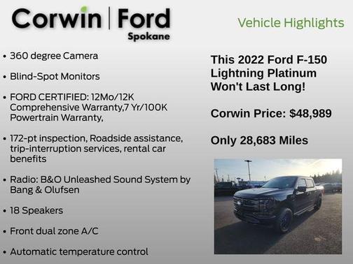 2022 Ford F-150 Lightning Platinum