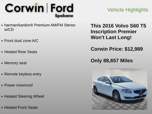 2016 Volvo S60 T5 Inscription Premier