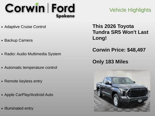 Magnetic Gray Metallic 2026 Toyota Tundra SR5