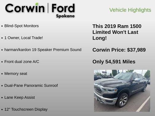 Diamond Black 2019 RAM 1500 Limited