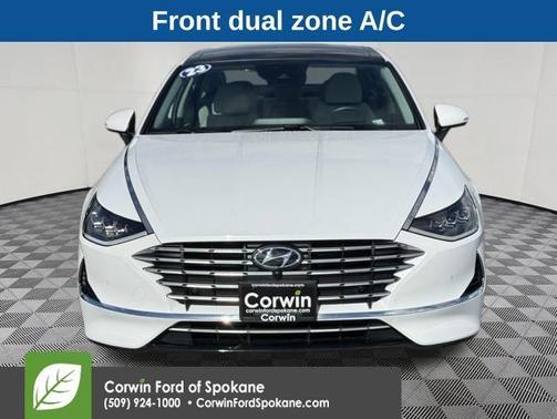 White 2023 Hyundai SONATA Hybrid Limited